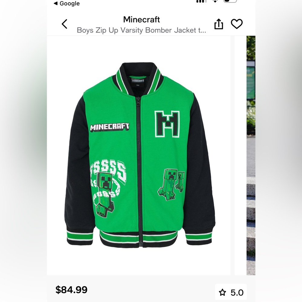 Minecraft Green Creeper Jacket
